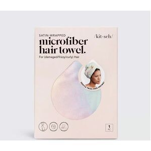 Kitsch Satin-Wrapped Hair Towel in Aura